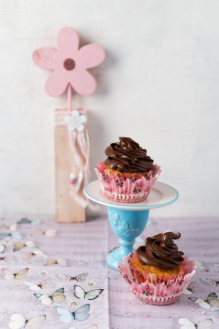 Cupcakes mit Schokocreme