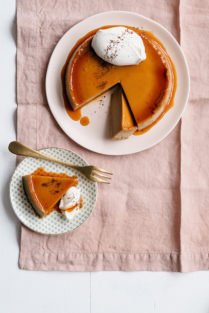 Karamellisierter Kaffee- und Mascarpone-Pudding