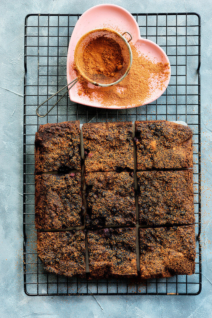 Brownies mit Blaubeeren