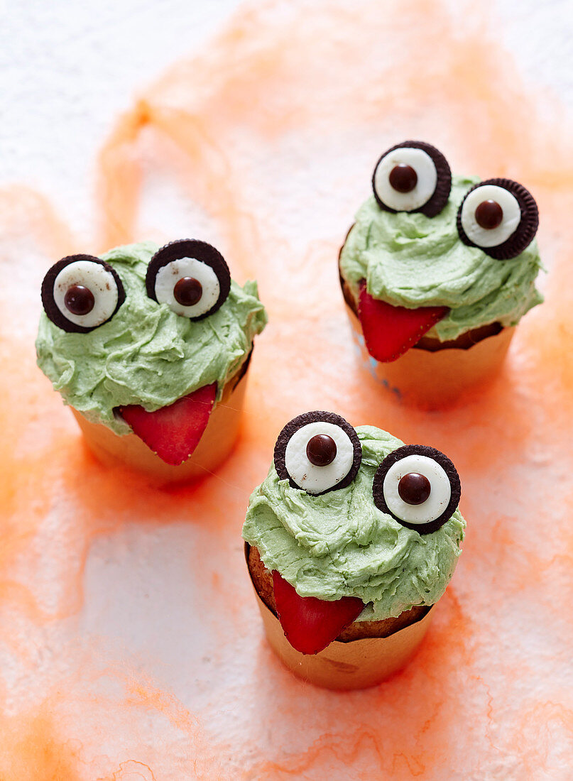 Frosch-Cupcakes für Halloween