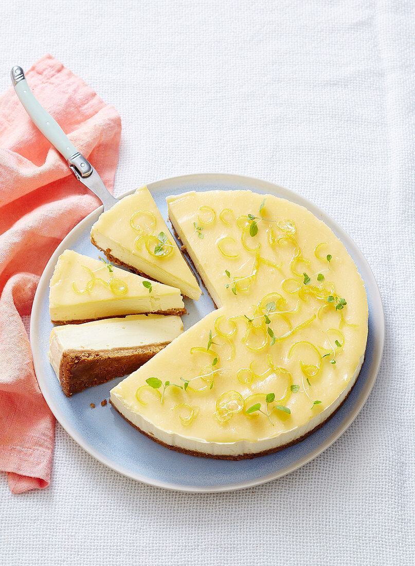 Lemon Curd Cheesecake mit Ingwer