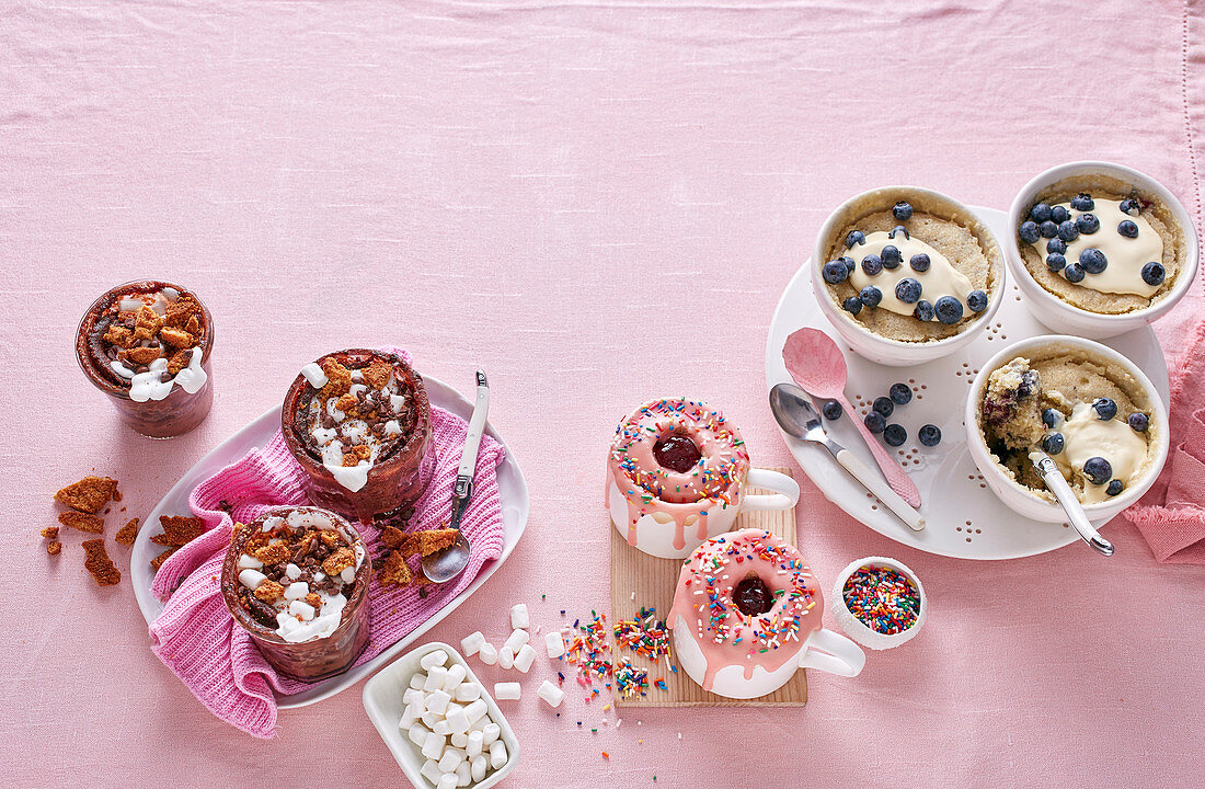 Three kind of Mug Cakes