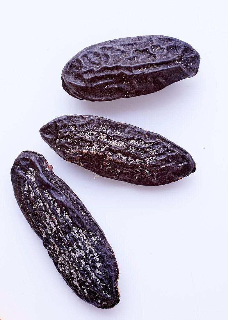 Three cocoa fruits