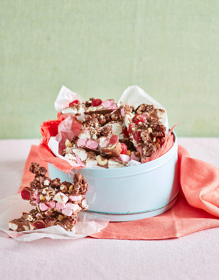 Rocky Road mit Popcorn