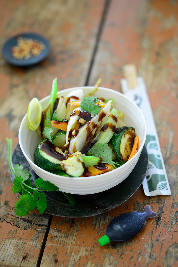 Stir-fried, oriental vegetables