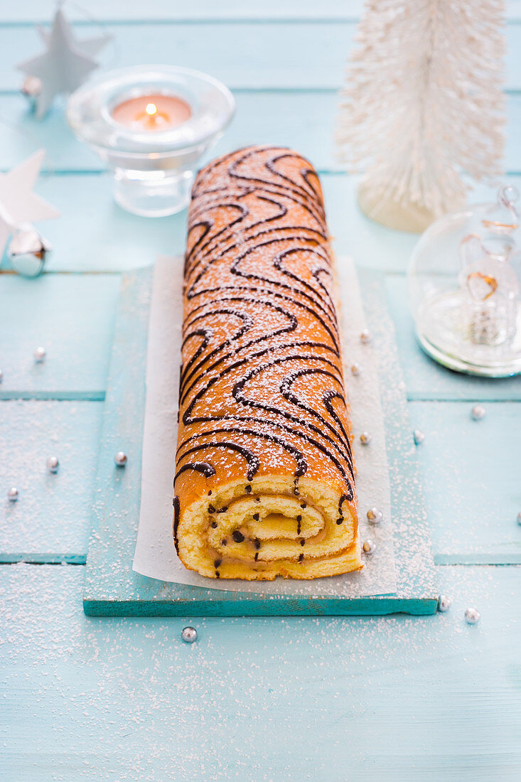 A Hungarian festive Swiss roll