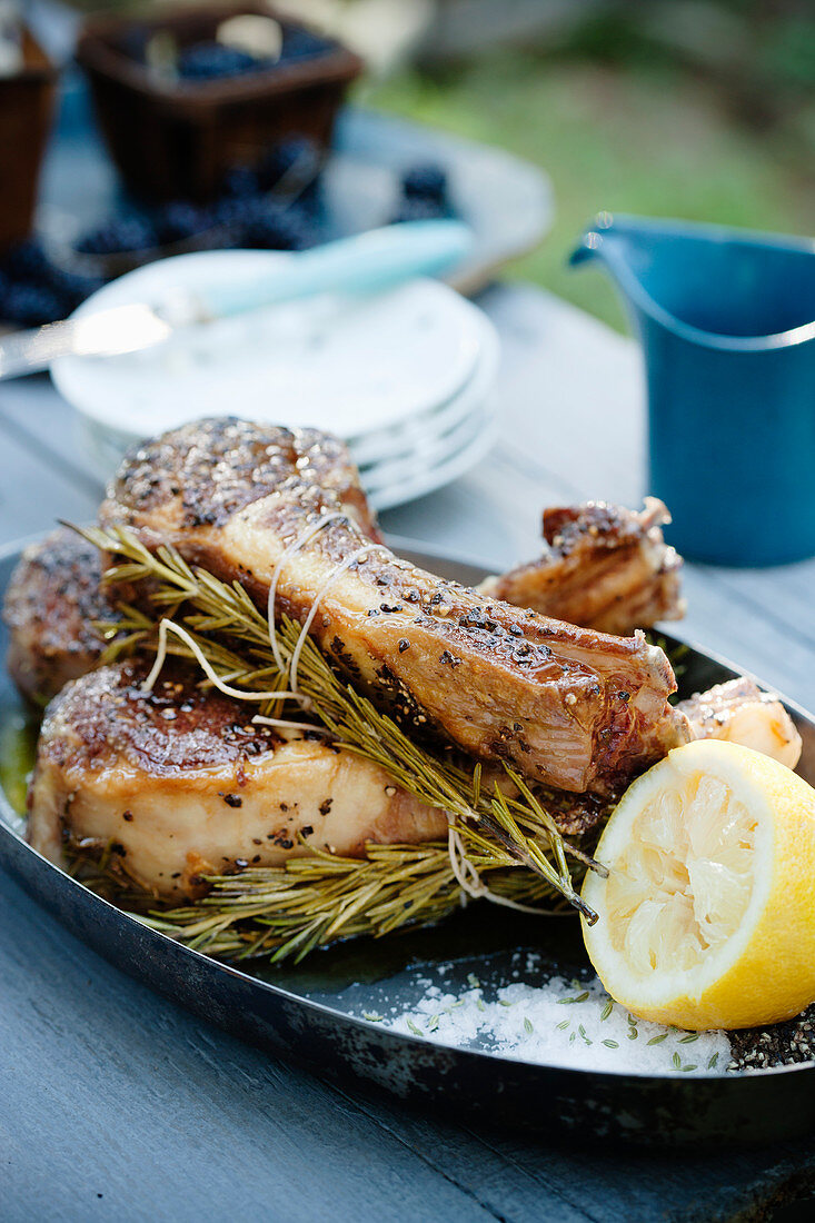 Fennel and rosemary baked lamb