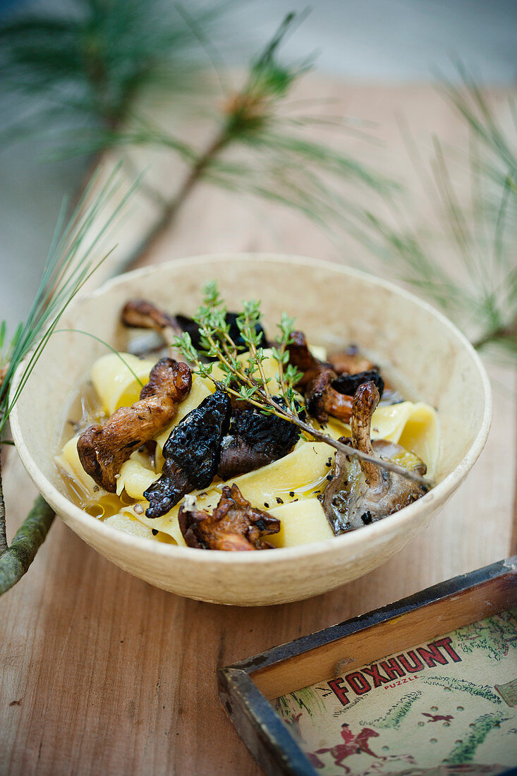 Pappardelle Pasta with Mushrooms