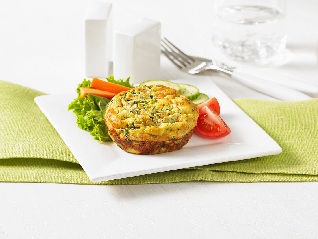 A small vegetable frittata