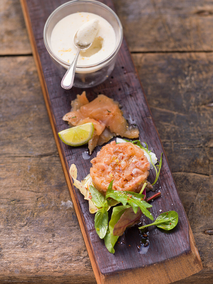 A duo of char with horseradish mousse