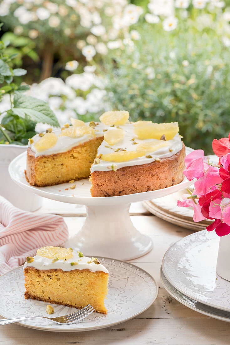 A summer butternut squash cake with yoghurt frosting