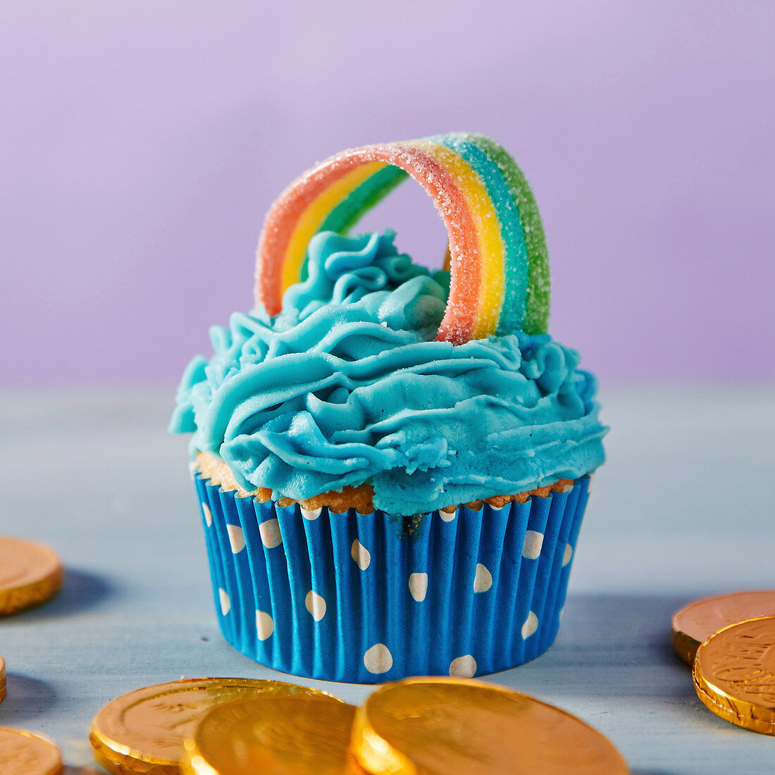 Regenbogen-Cupcake