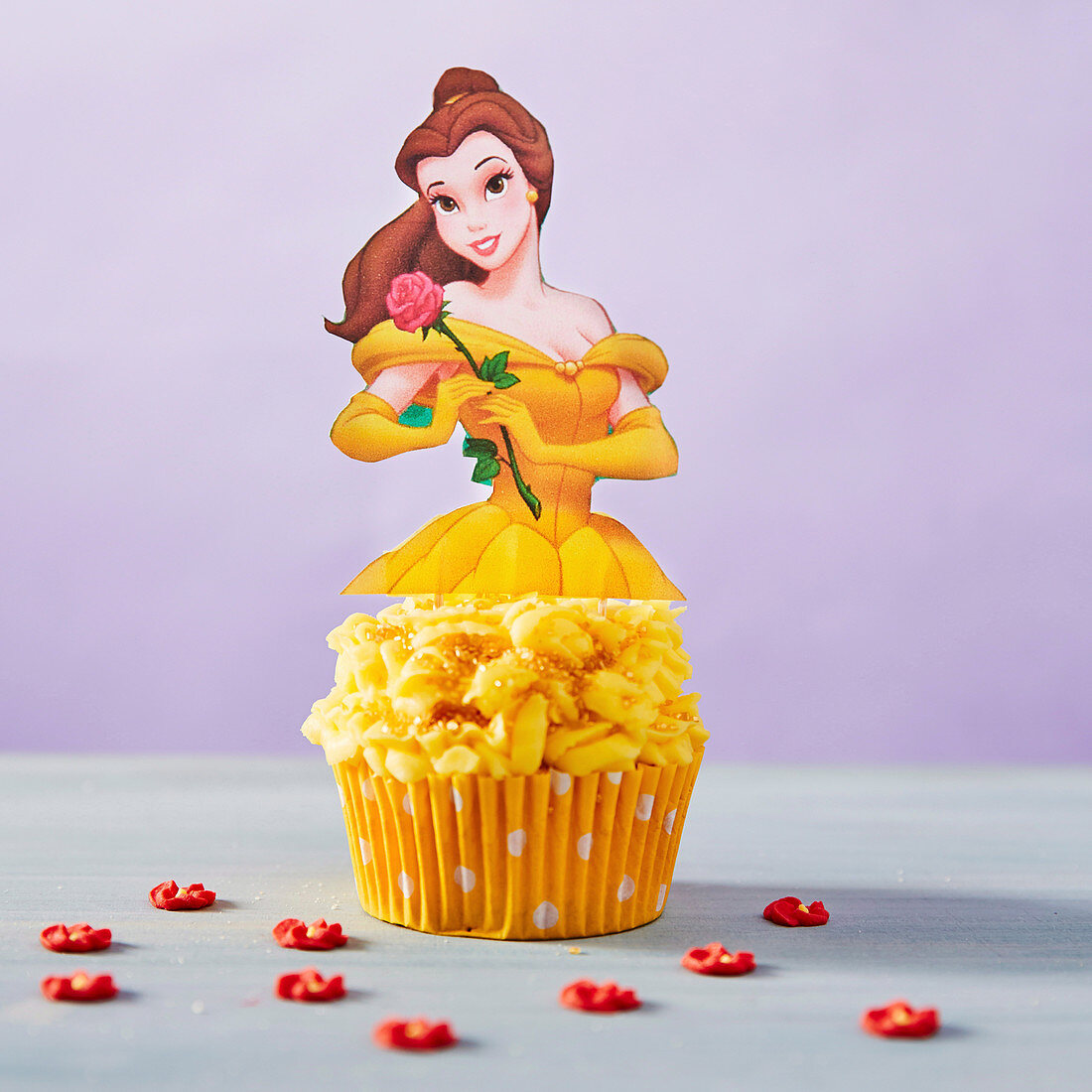 Yellow Princess cupcake