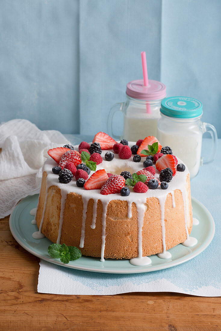 Angel food cake (Biskuittorte aus Kentucky, USA)