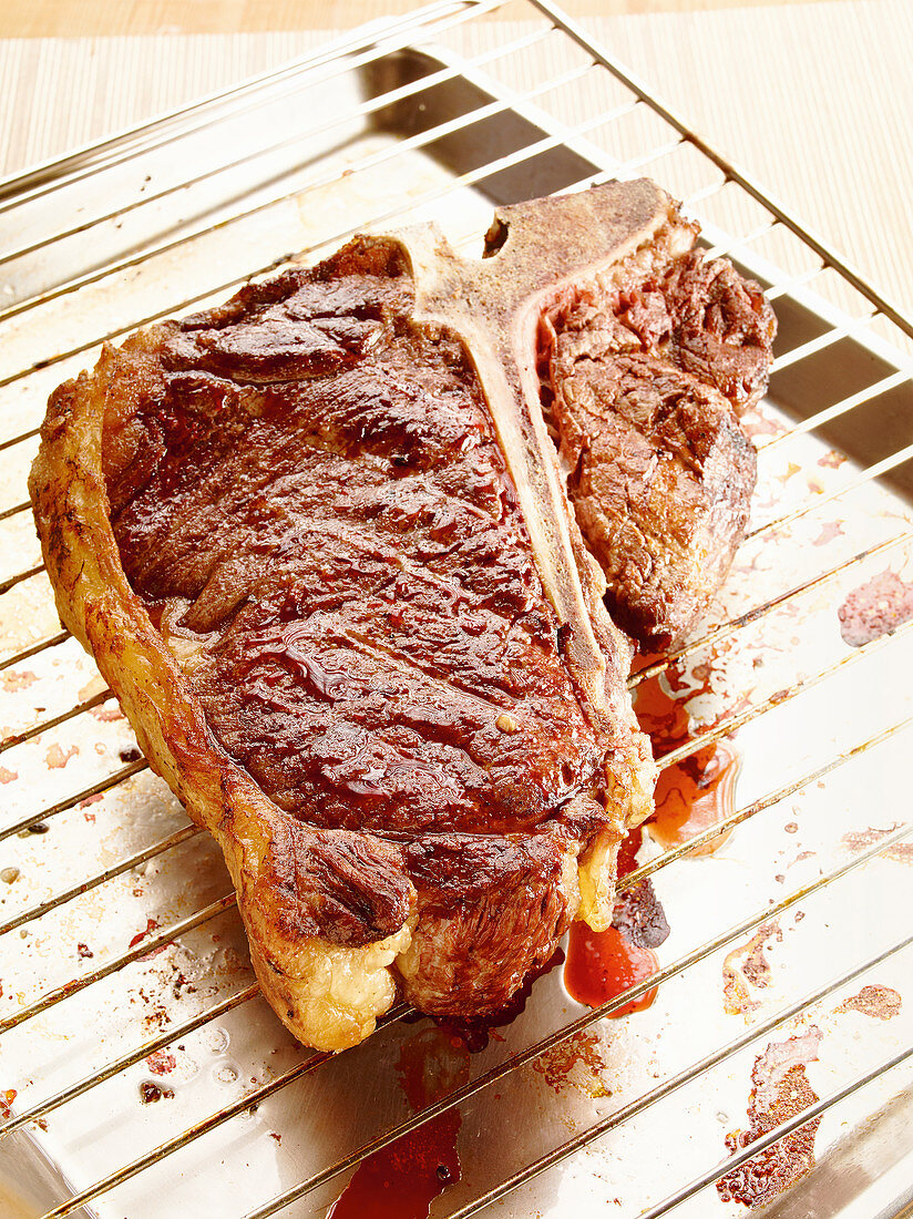 Bistecca Fiorentina on a grill