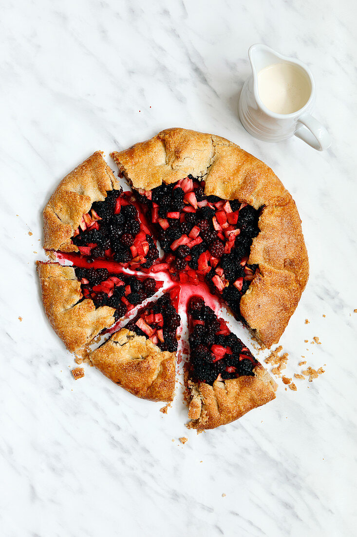 Brombeer-Apfel-Galette