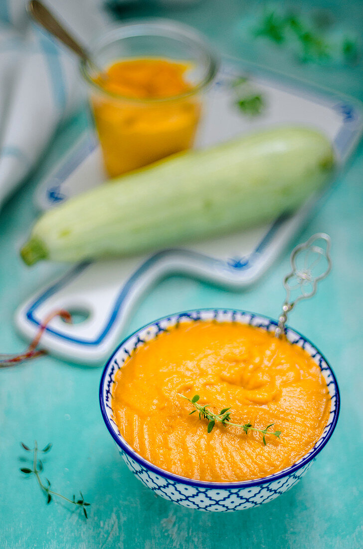 A pumpkin dip with thyme