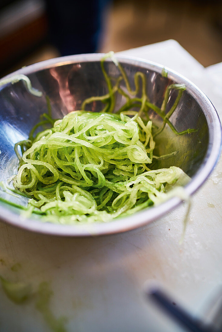 Grated courgette