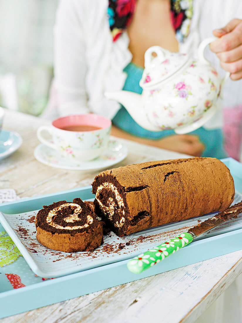 Chocolate and Frangelico Roulade