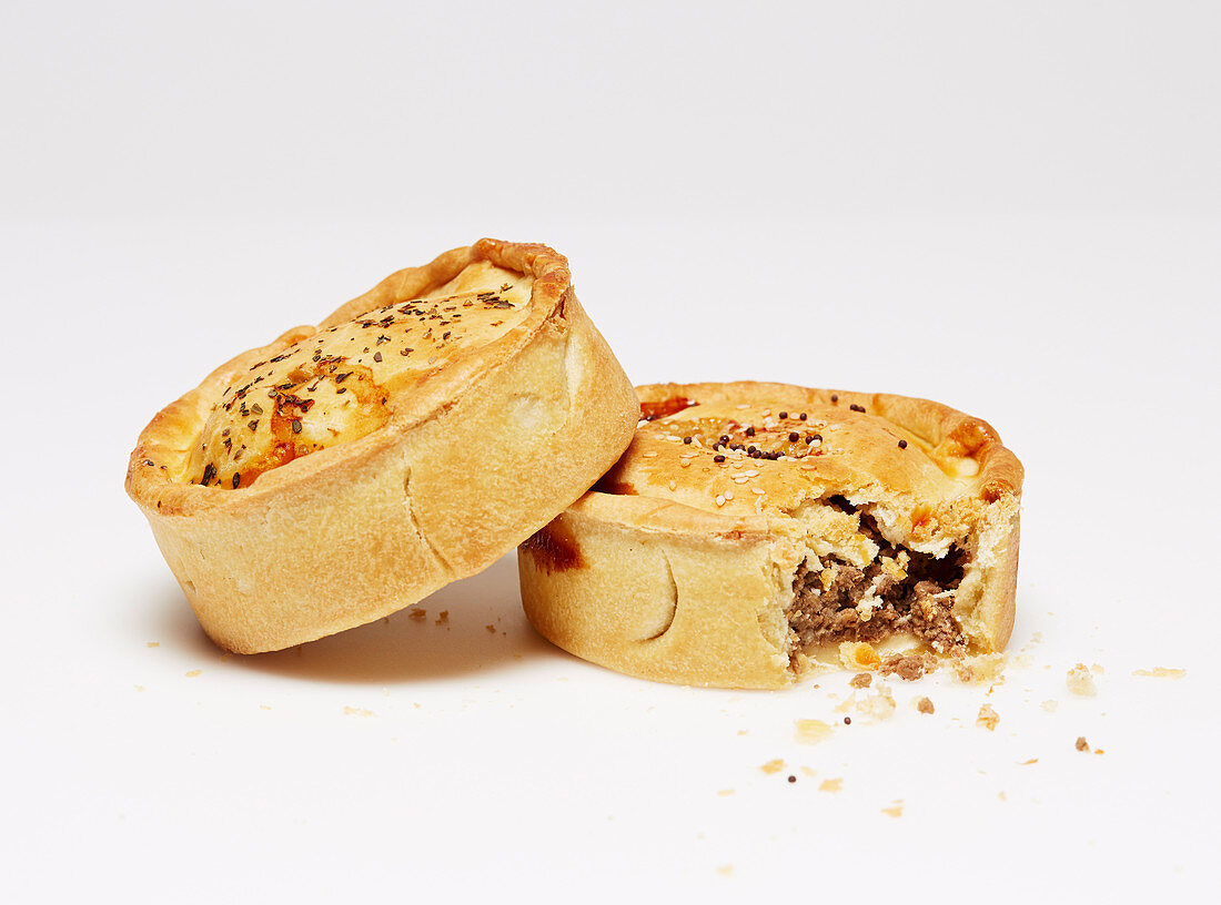 Two Meat Pies (England) against a white background