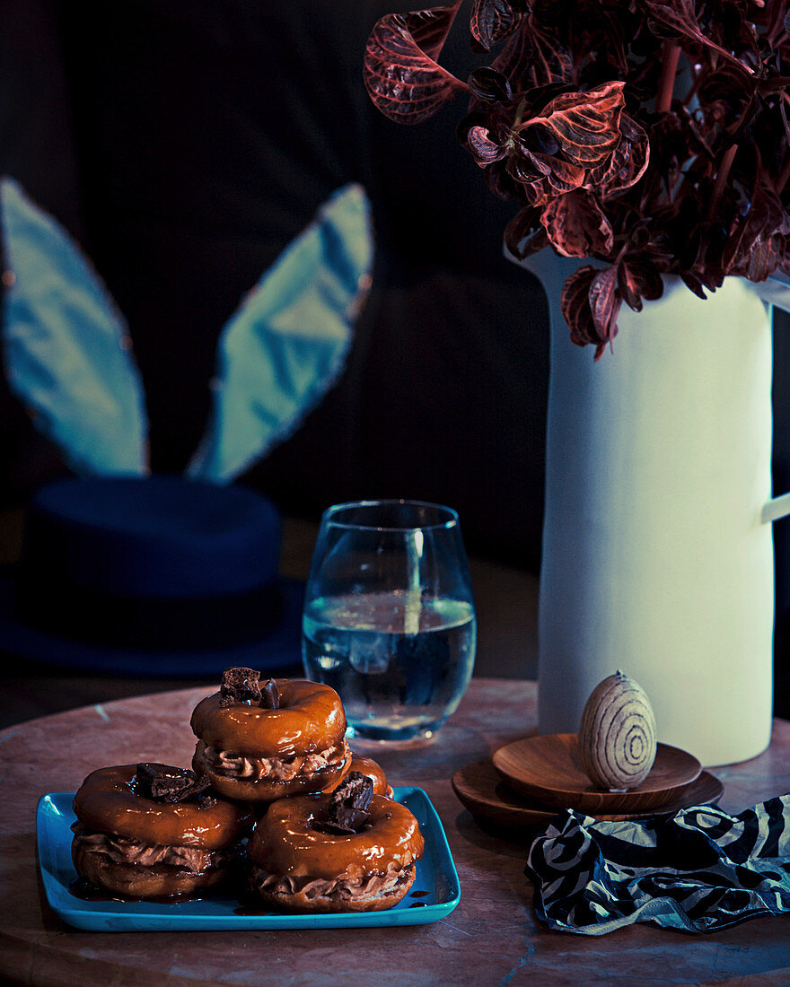 Doughnuts with Chocolate Cream