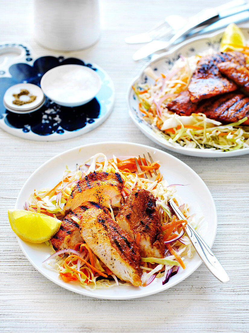 Portuguese Chicken Fillet with coleslaw