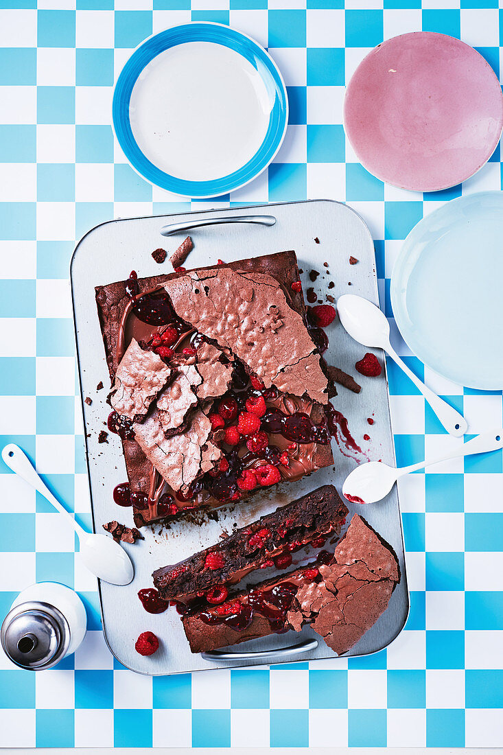 Brownie Eton Mess slice