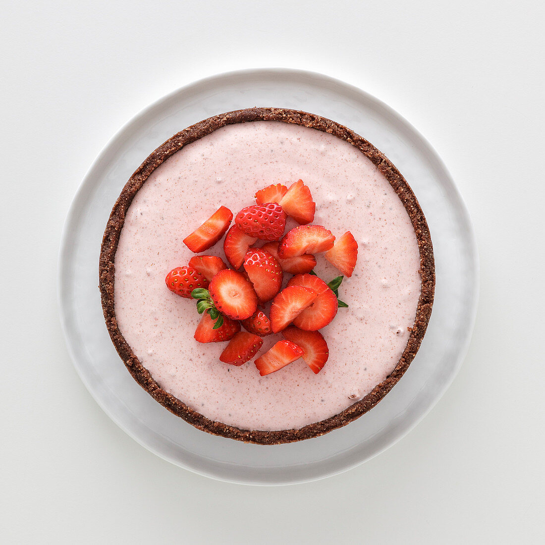 Erdbeer-Cheesecake mit Schokoboden