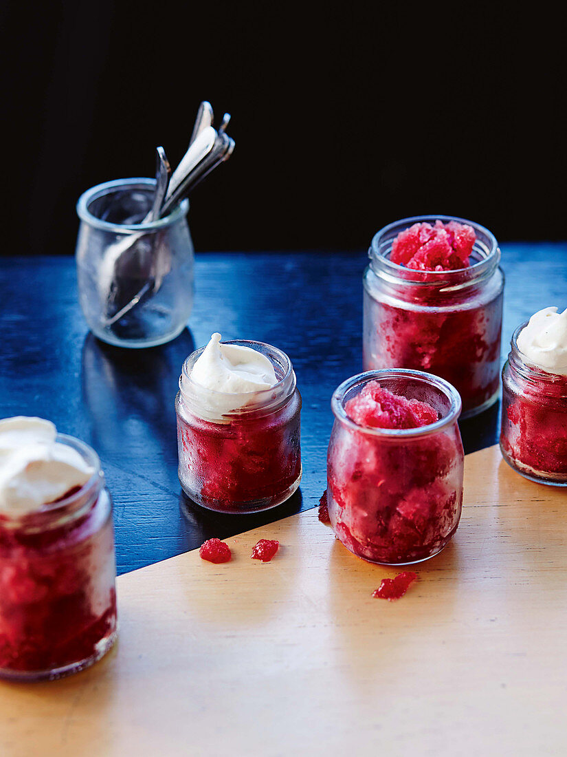 Pomegranate Aperol Granita