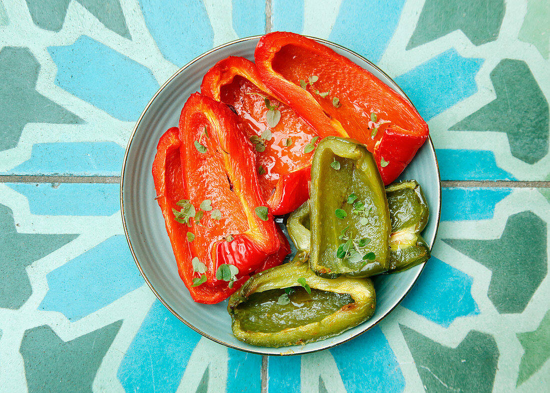 Baked peppers