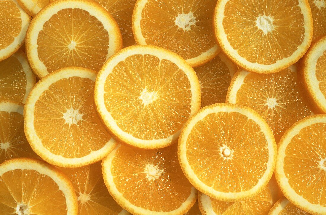 Many Orange Slices in a Pile