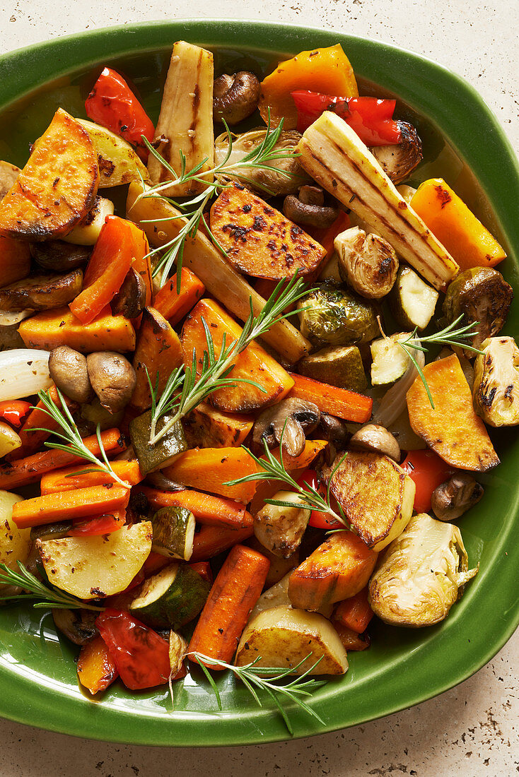 Roasted vegetables with rosemary