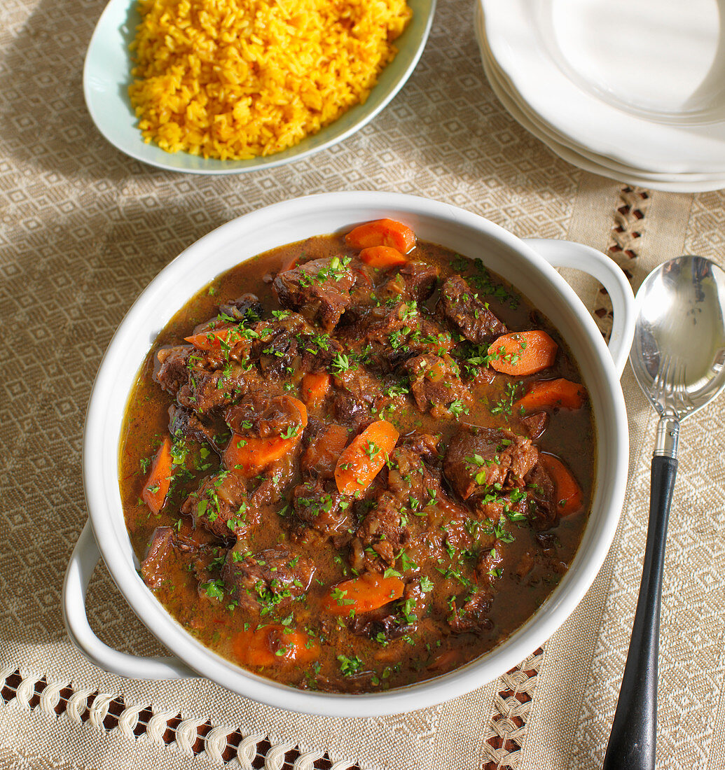 Beef ragout with carrots