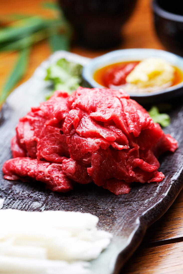 Sliced raw beef (Korea)