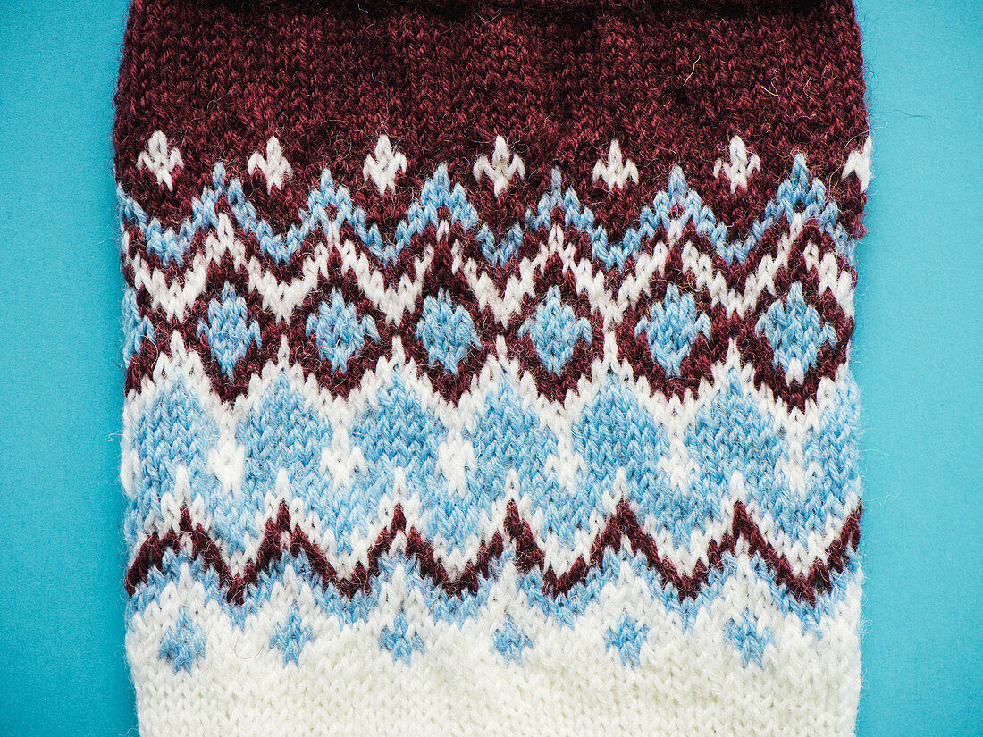 Hand-knitted Norwegian socks with a cuff