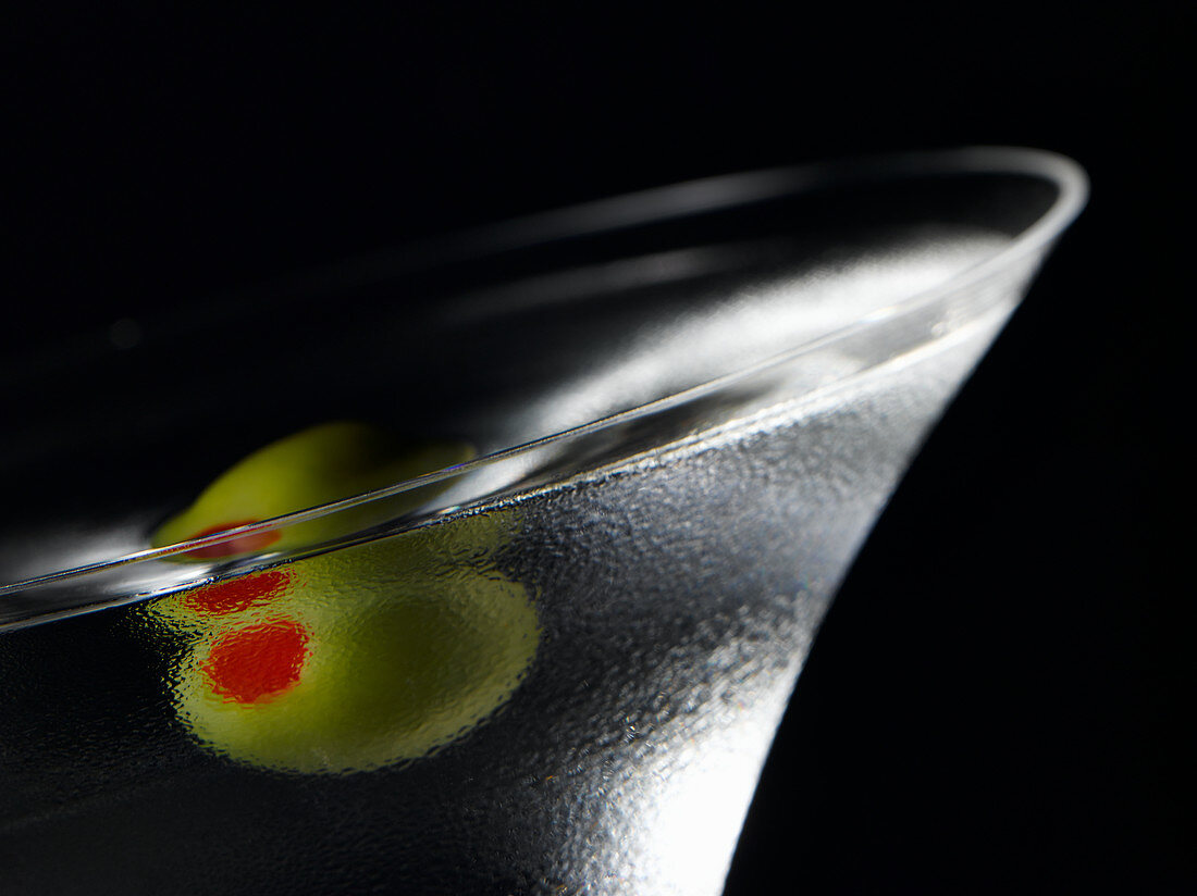 Martini with an olive