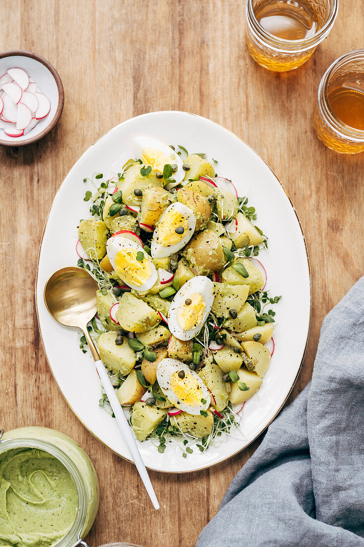 Deviled egg potato salad