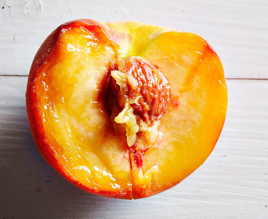 Halved peach
