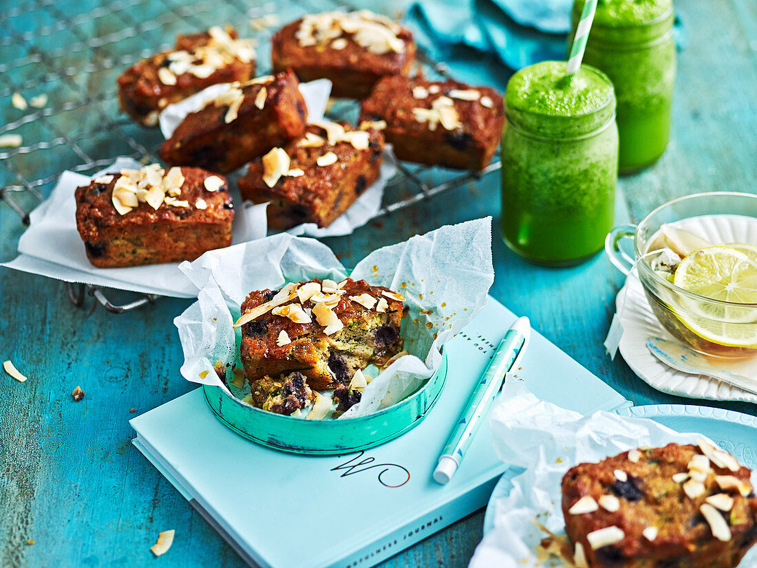 Zucchini and Blueberry Loaf Cakes