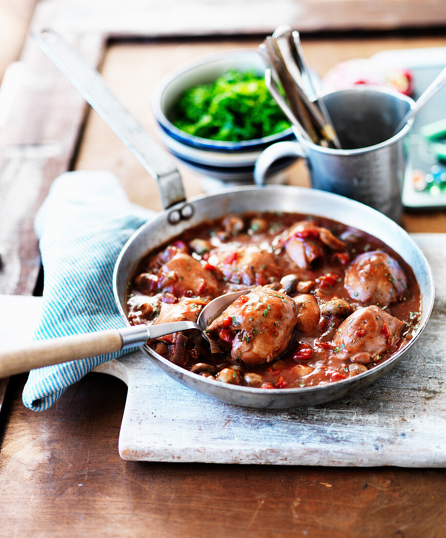 Chicken Chasseur (Hähncheneintopf mit Pilzen, Frankreich)