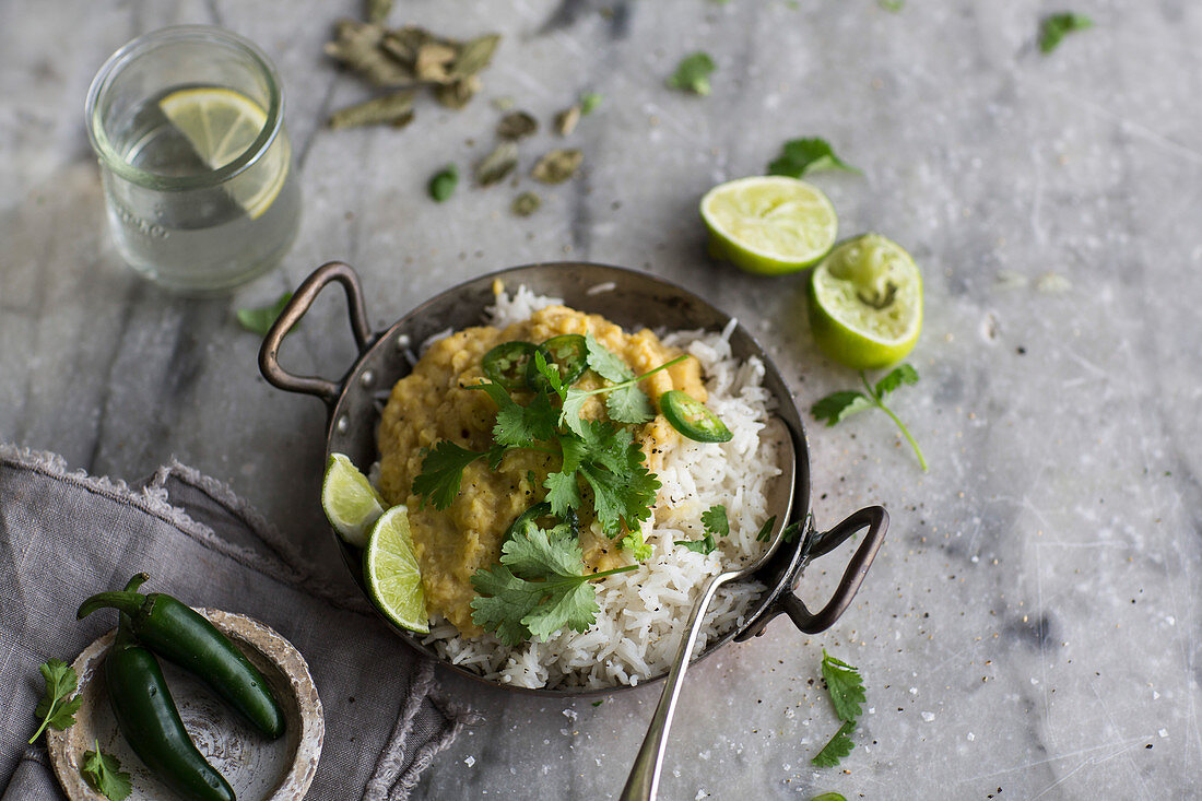 Thai Green Curry mit Reis (Thailand)
