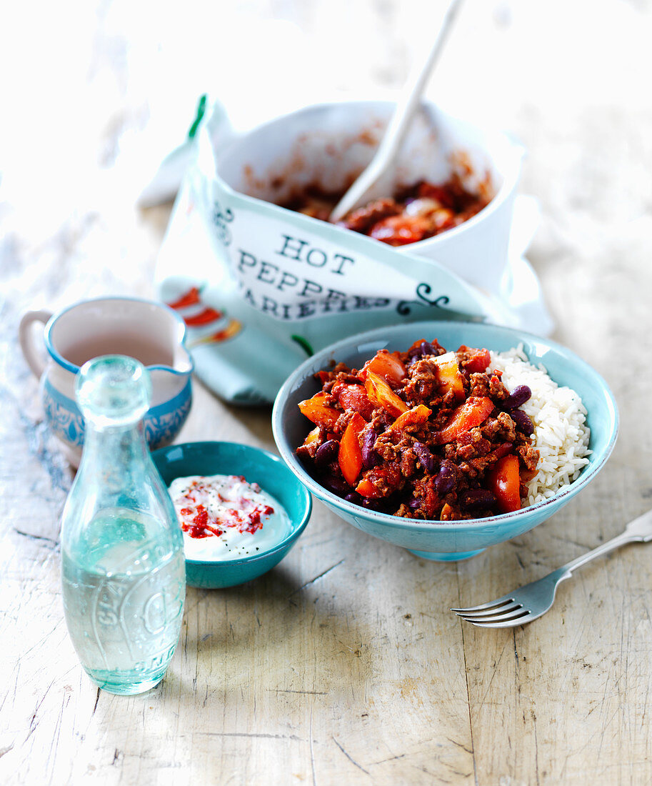 Chili Con Carne mit Reis