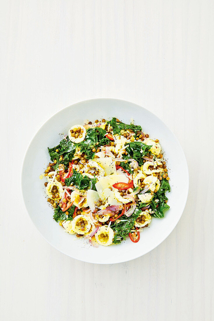 Orecchiette mit Linsen und Chili