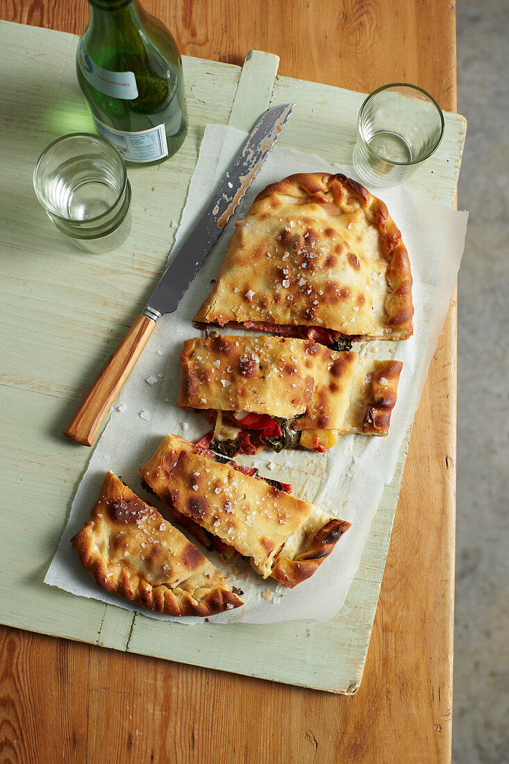 Calzone with pepperoni