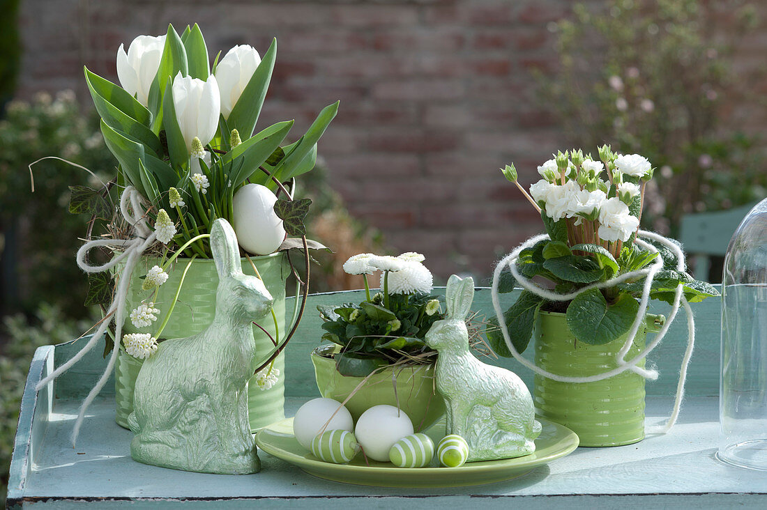 White-green Easter arrangement