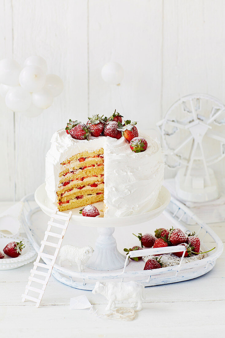 Strawberry and Passionfruit Mile-High Layer Cake