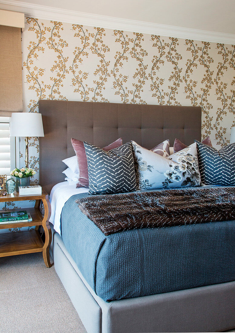 Elegant bedroom in muted shades