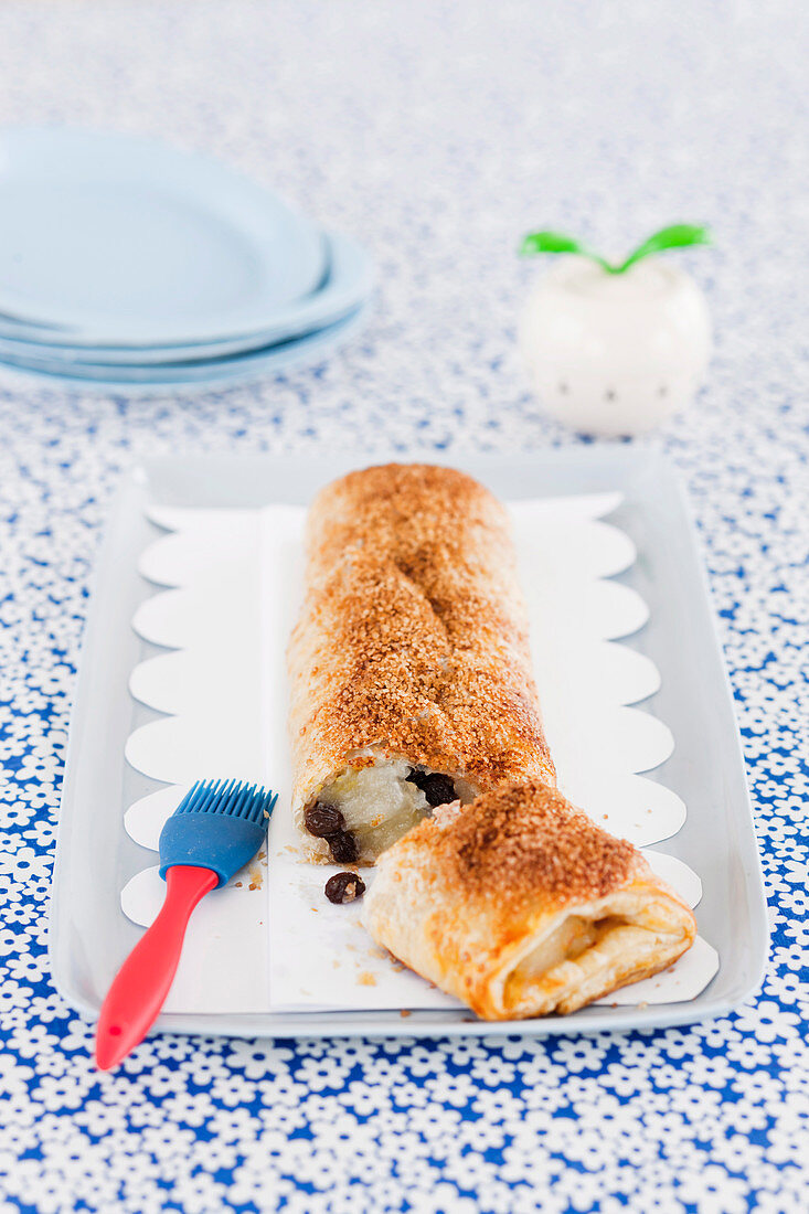 Apple and Sultana Strudel