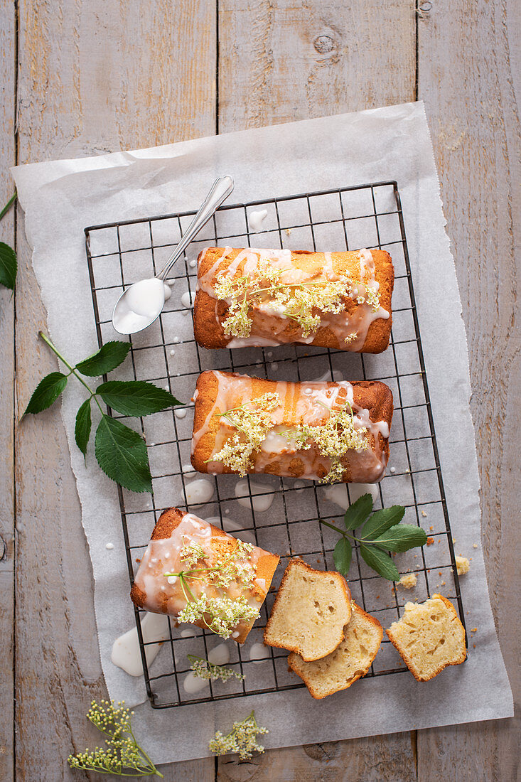 Sponge soaked with elderflower syrup