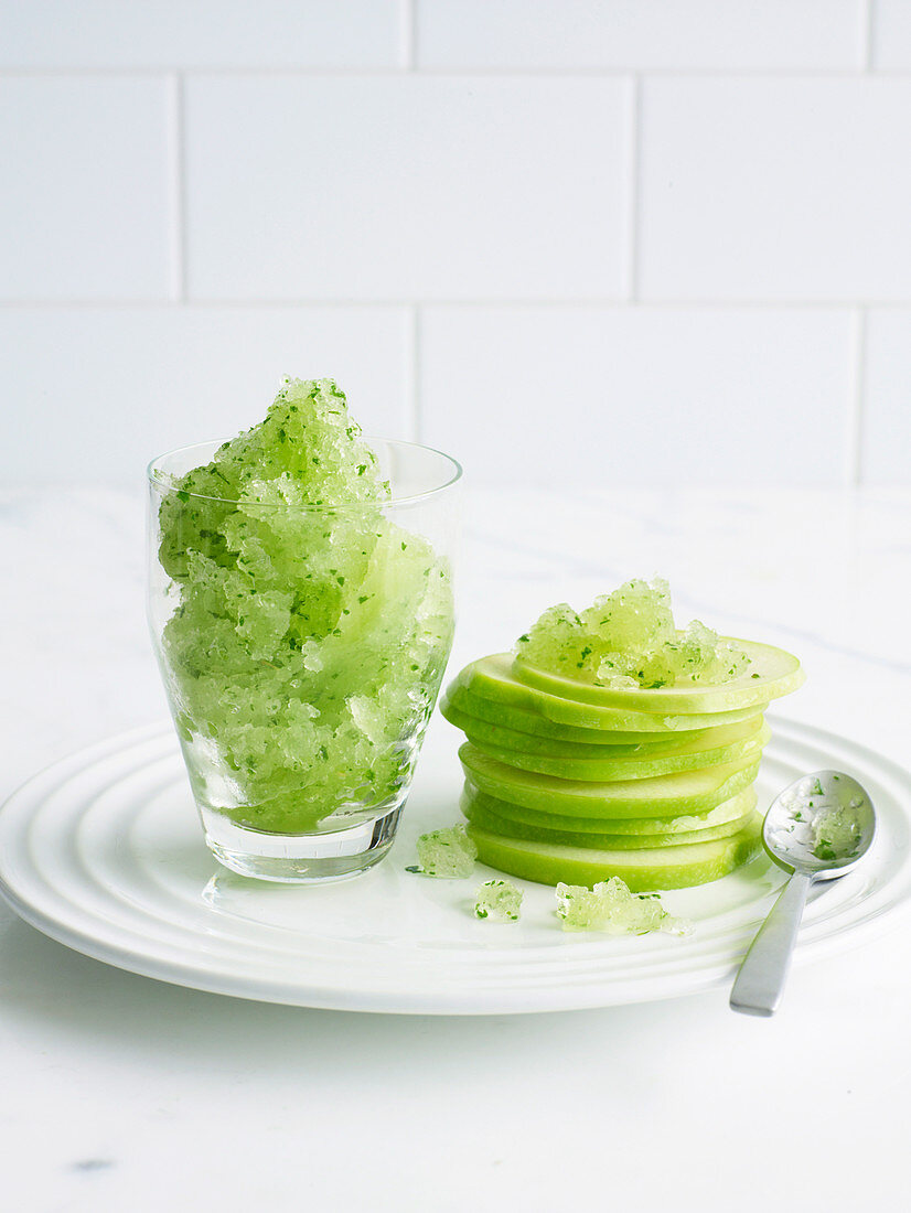Green Apple Salad with Lemon Ice